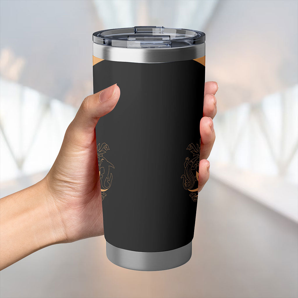 Solomon Islands Tumbler Lauhala Circle Style Gold