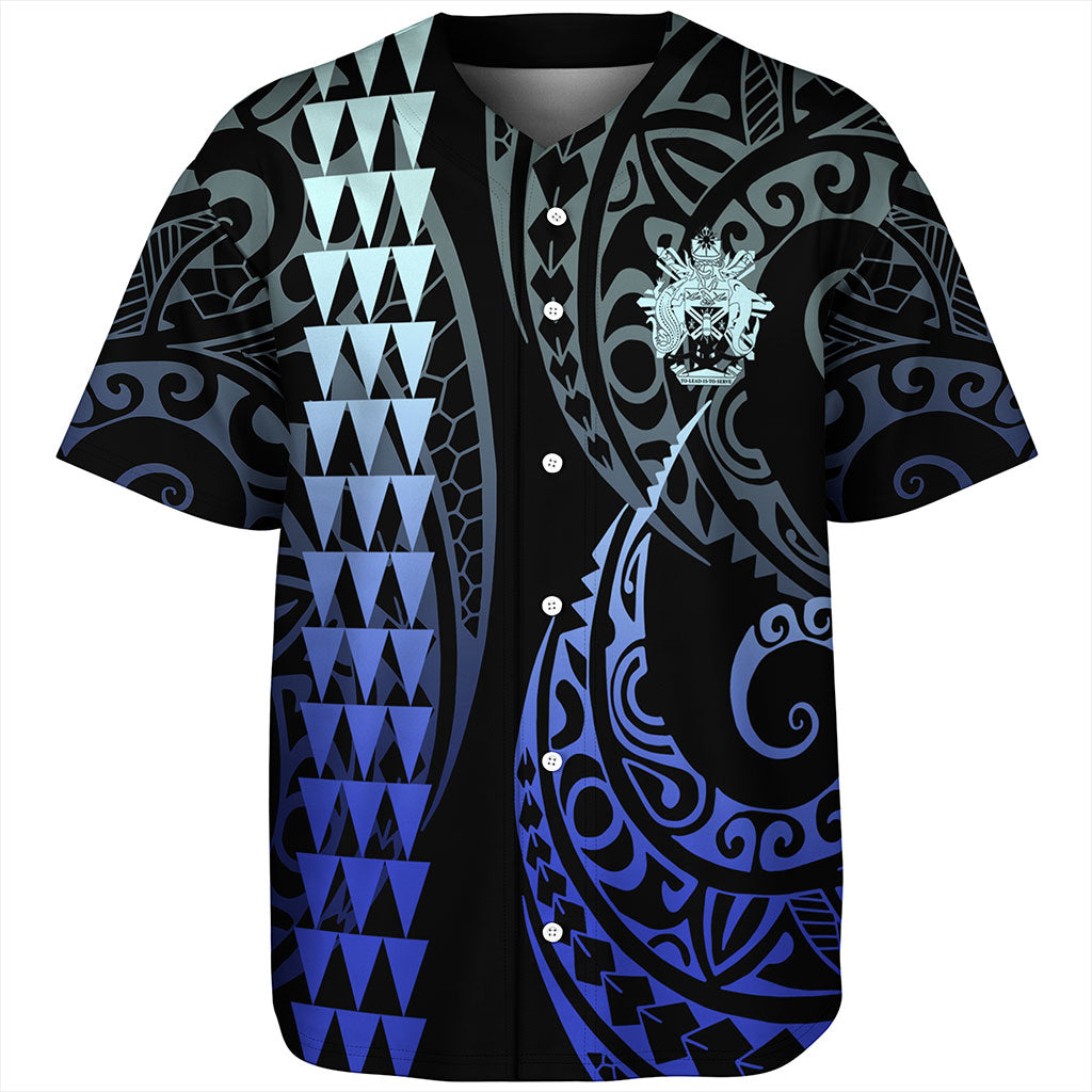 Solomon Islands Baseball Shirt Kakau Style