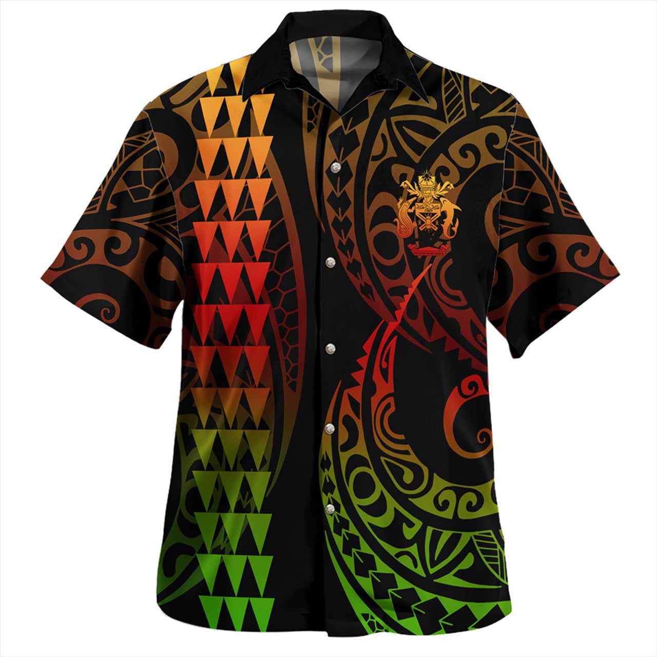 Solomon Islands Combo Puletasi And Shirt Kakau Style Reggae