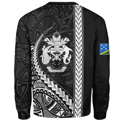 Solomon Islands Sweatshirt Tribal Melanesian Coat Of Arms