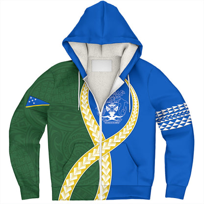 Solomon Islands Sherpa Hoodie Tribal Polynesian In My Heart