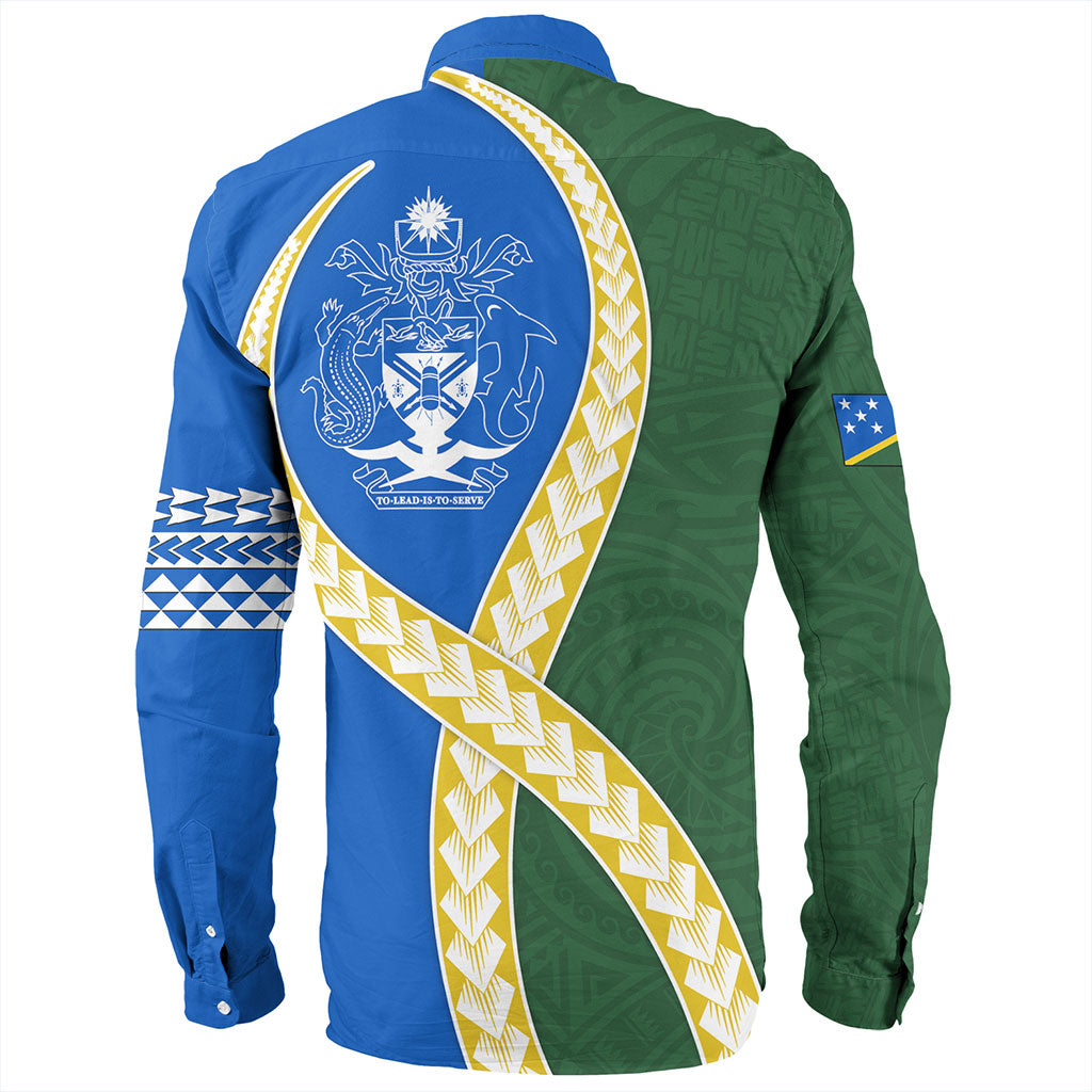 Solomon Islands Long Sleeve Shirt Tribal Polynesian In My Heart