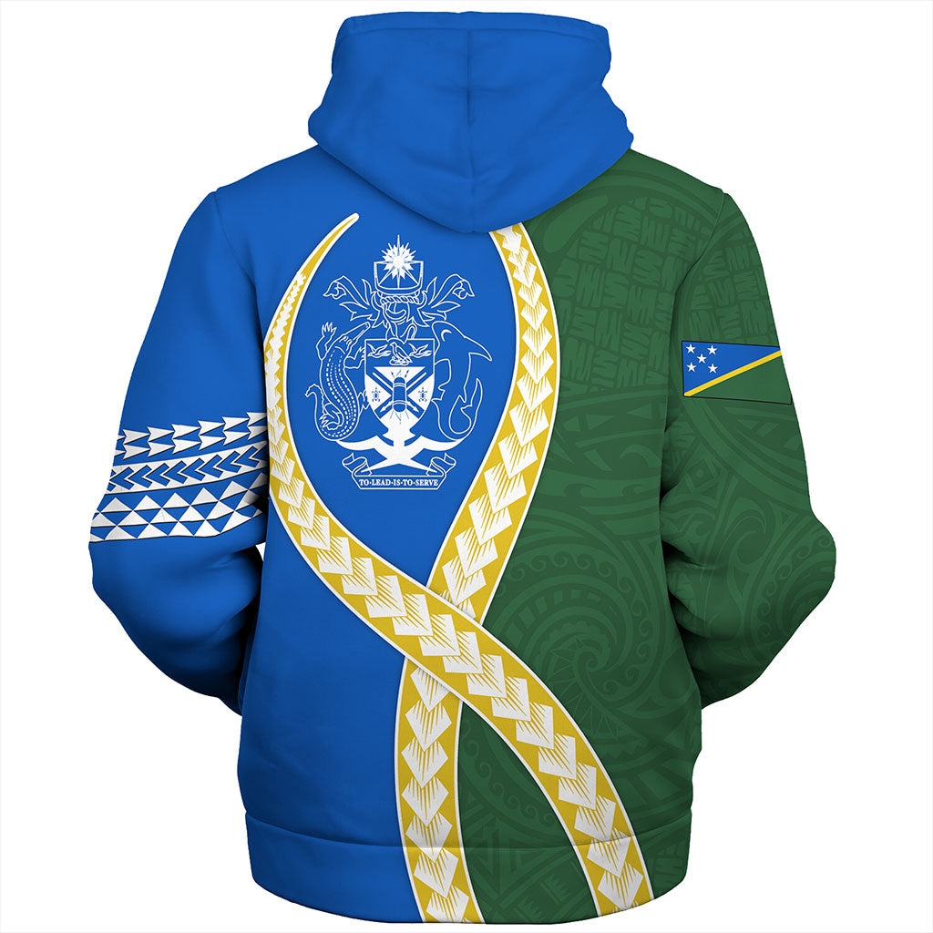 Solomon Islands Sherpa Hoodie Tribal Polynesian In My Heart