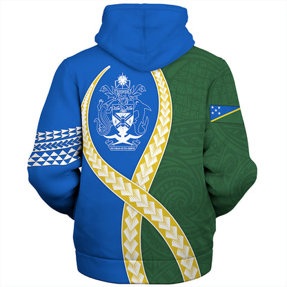 Solomon Islands Sherpa Hoodie Tribal Polynesian In My Heart