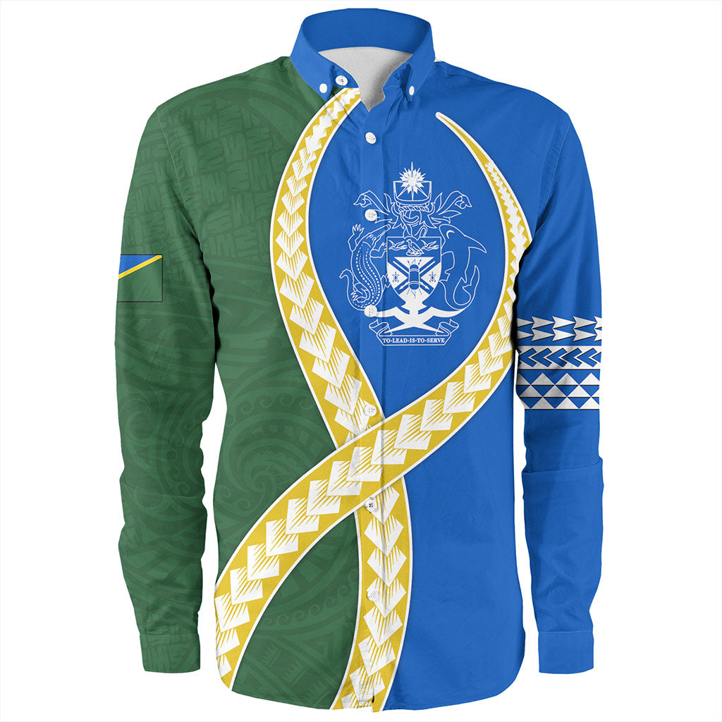 Solomon Islands Long Sleeve Shirt Tribal Polynesian In My Heart