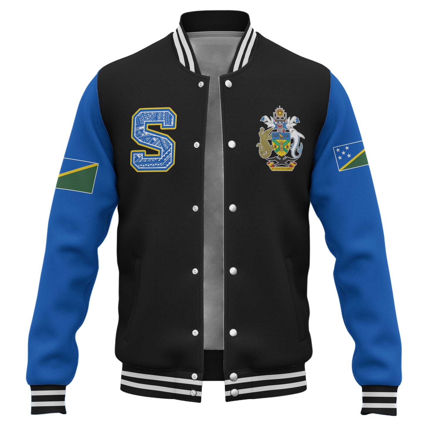 Solomon Islands Baseball Jacket Letters Style