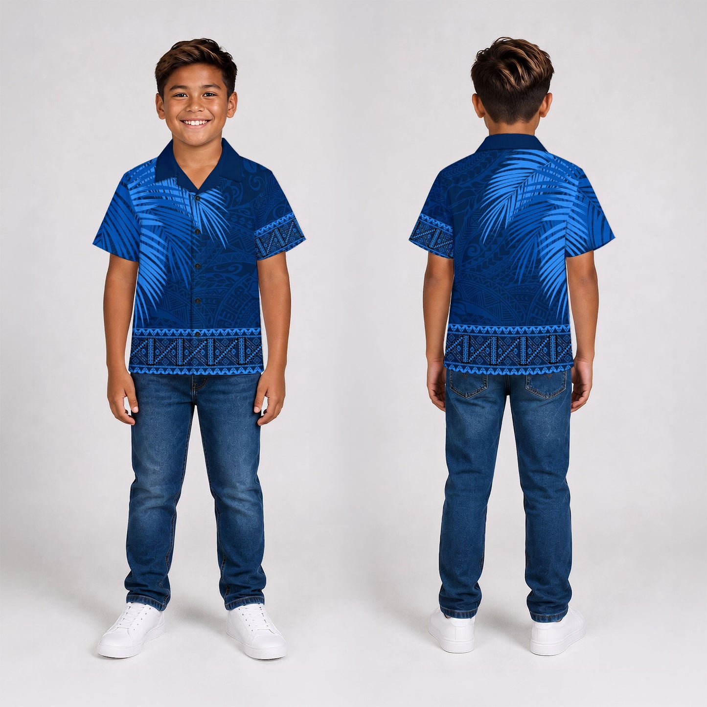 Samoa Combo Family Samoa Masi Dobby Fabric Leaves