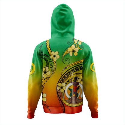 Vanuatu Hoodie Melanesian Style Plumeria Flower