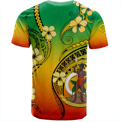 Vanuatu T-Shirt Melanesian Style Plumeria Flower