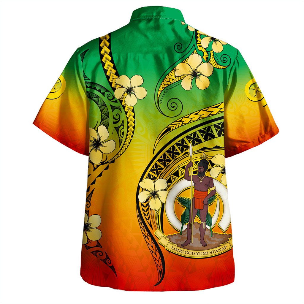 Vanuatu Hawaiian Shirt Melanesian Style Plumeria Flower