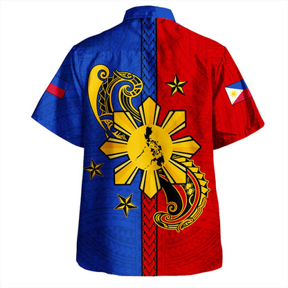 Philippines Filipinos Hawaiian Shirt Sun Star Polynesian Half Concept