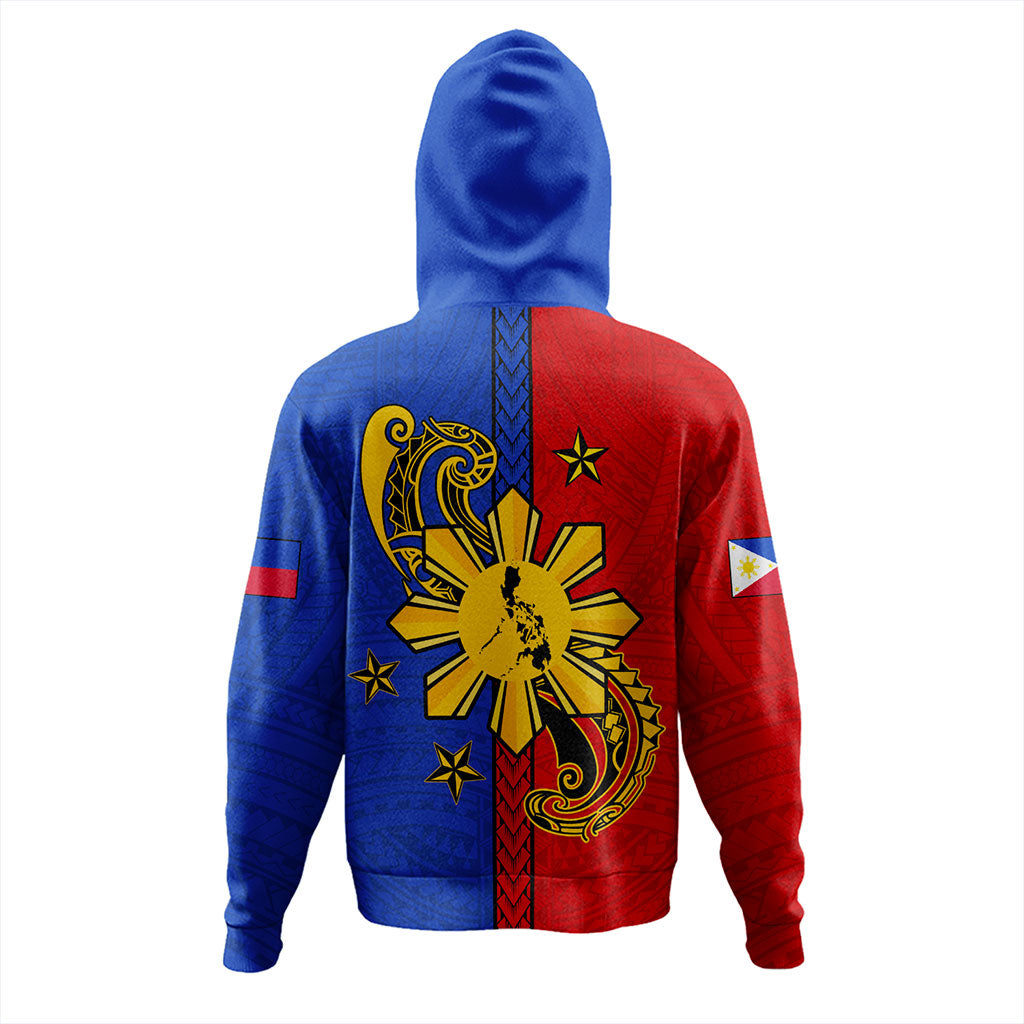 Philippines Filipinos Hoodie Sun Star Polynesian Half Concept