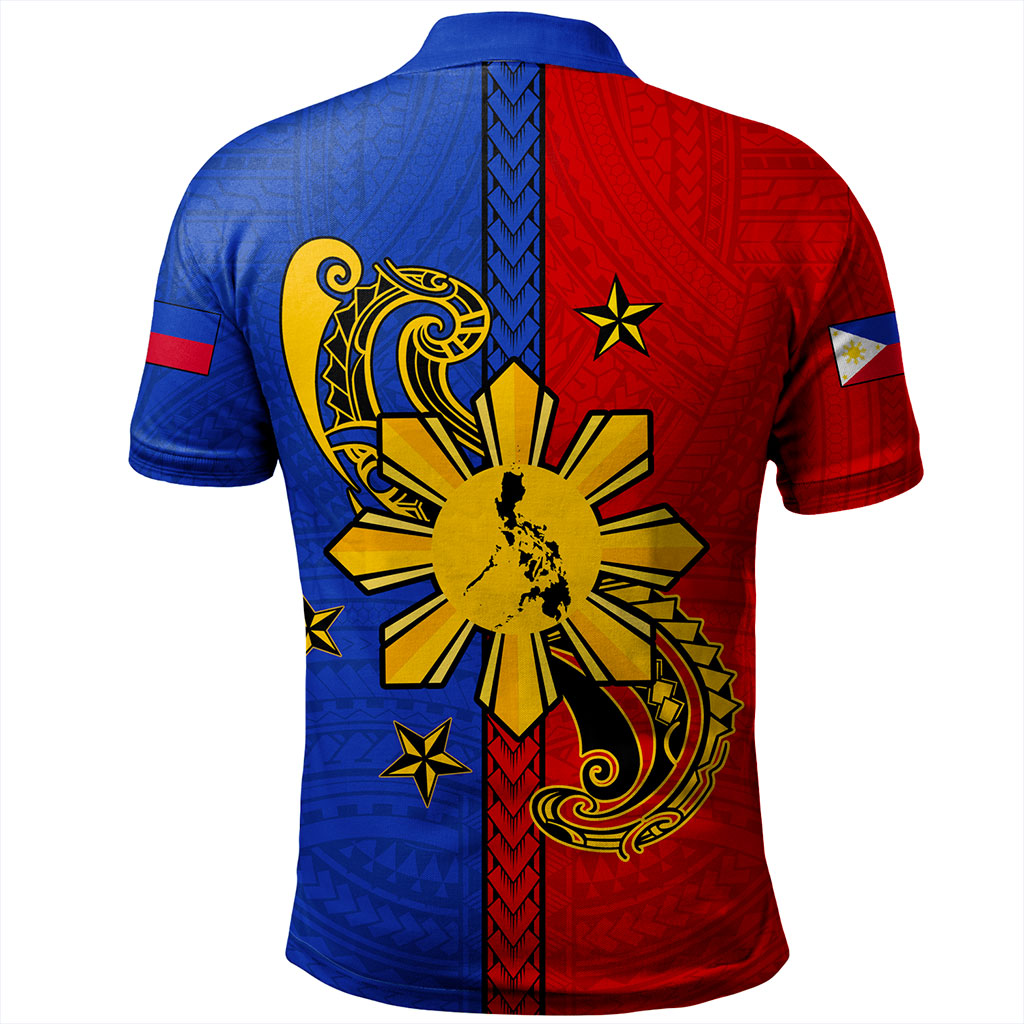 Philippines Filipinos Polo Shirt Sun Star Polynesian Half Concept