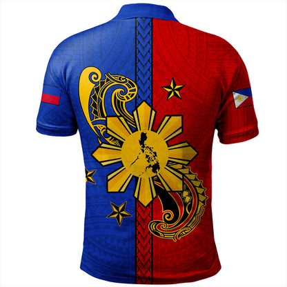 Philippines Filipinos Polo Shirt Sun Star Polynesian Half Concept