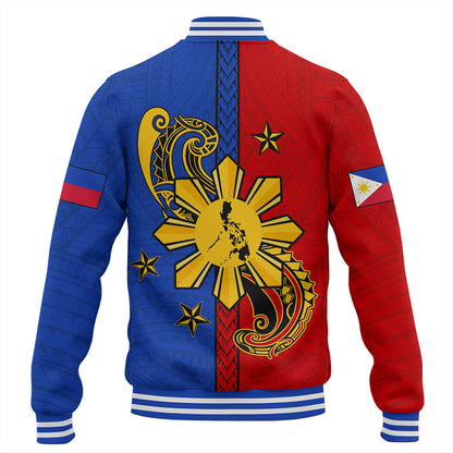 Philippines Filipinos Baseball Jacket Sun Star Polynesia Half Concept