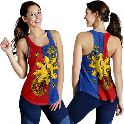 Philippines Filipinos Women Tank Sun Star Polynesia Half Concept