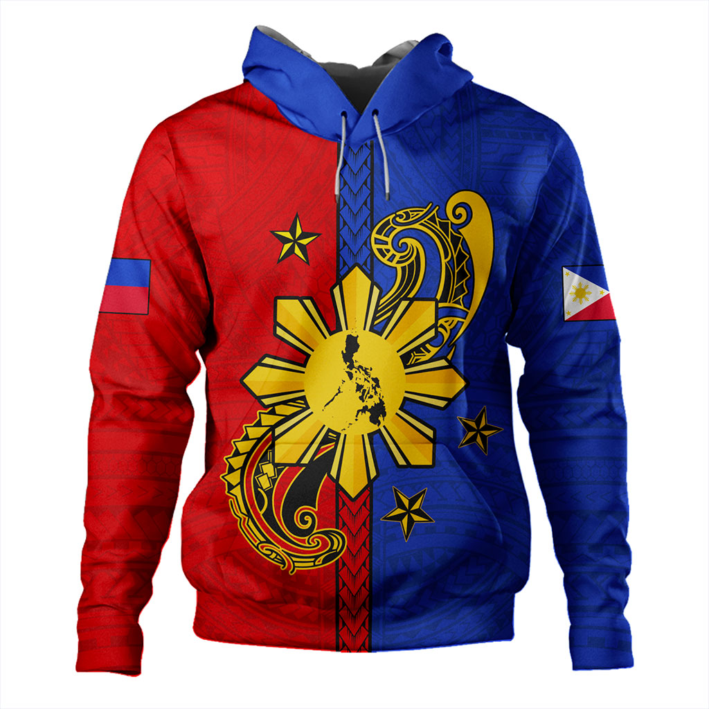Philippines Filipinos Hoodie Sun Star Polynesian Half Concept
