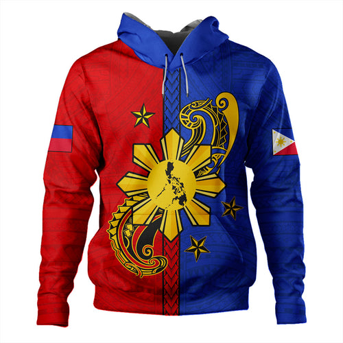 Philippines Filipinos Hoodie Sun Star Polynesian Half Concept