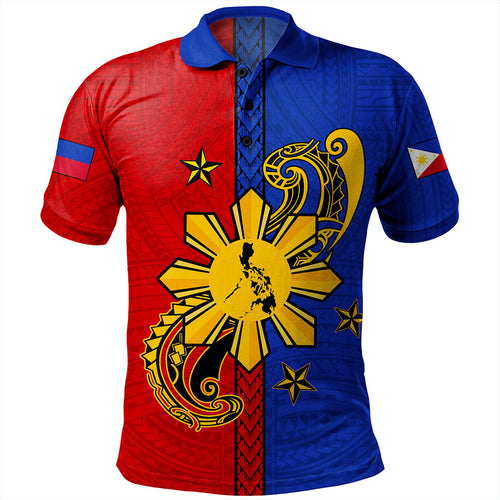 Philippines Filipinos Polo Shirt Sun Star Polynesian Half Concept