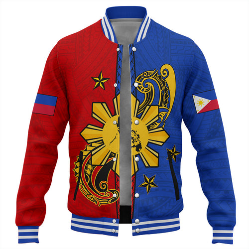 Philippines Filipinos Baseball Jacket Sun Star Polynesia Half Concept