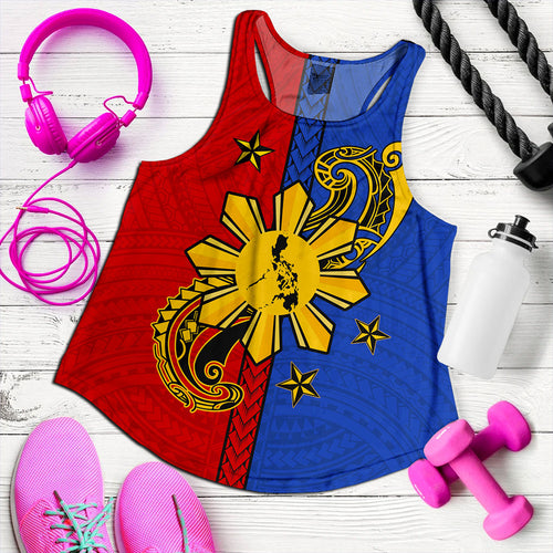 Philippines Filipinos Women Tank Sun Star Polynesia Half Concept