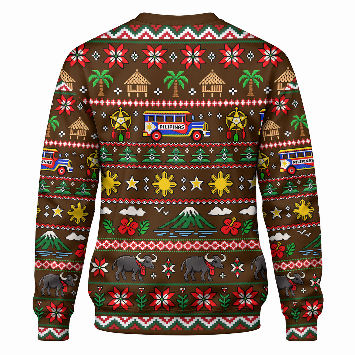 Philippines Filipinos Sweatshirt Maligayang Pasko Pattern Style