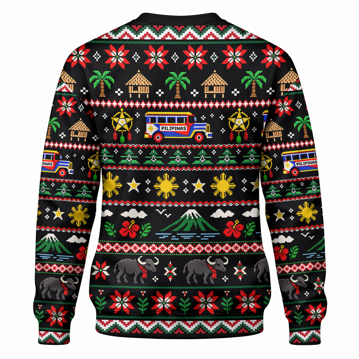Philippines Filipinos Sweatshirt Maligayang Pasko Pattern Style