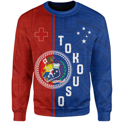 Tokouso Sweatshirt - Custom Tonga And Samoa Together
