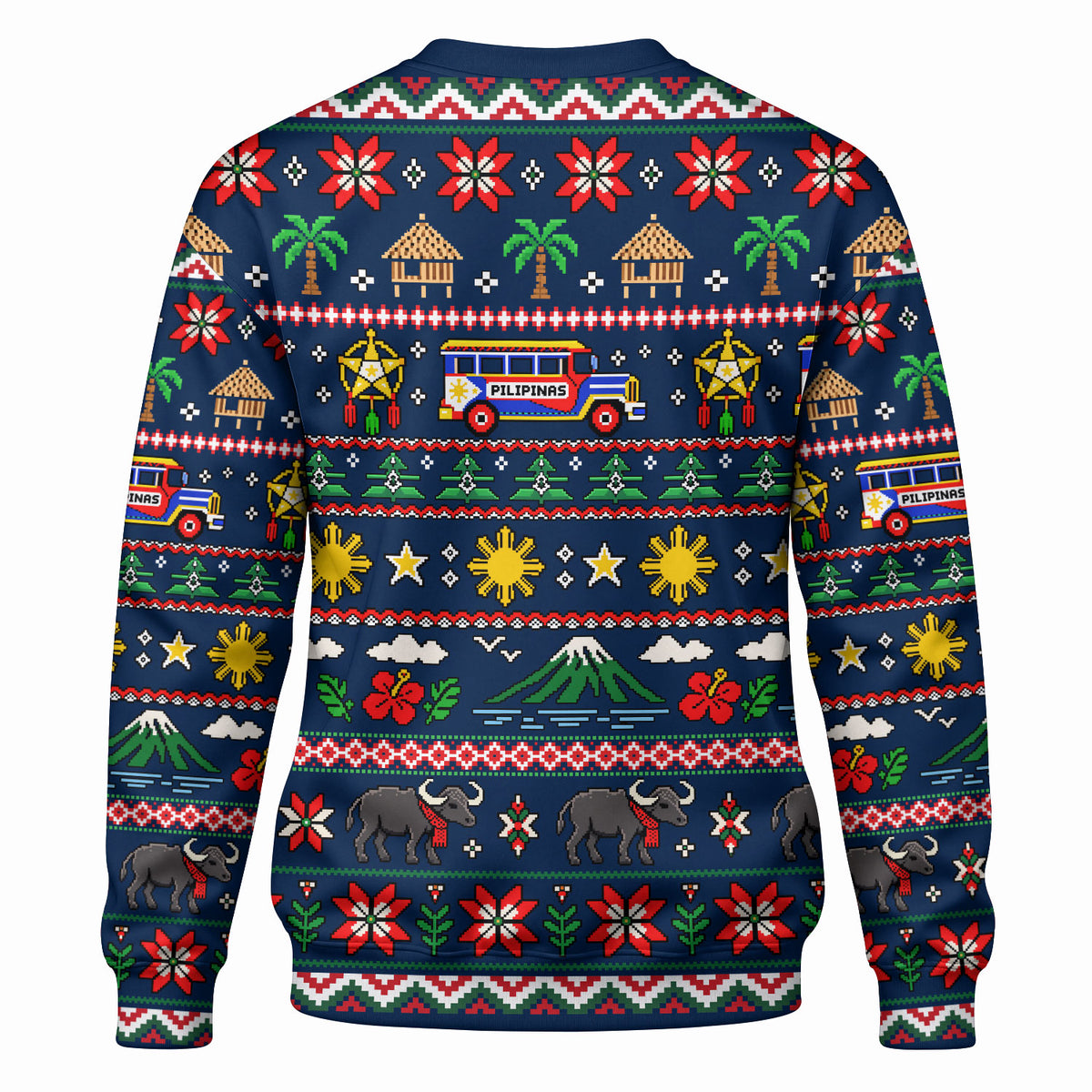 Philippines Filipinos Sweatshirt Maligayang Pasko Pattern Style
