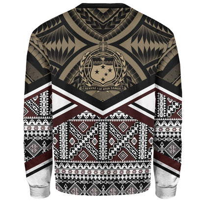 Samoa Sweatshirt - Samoa Masi Dobby Coat Of Arms