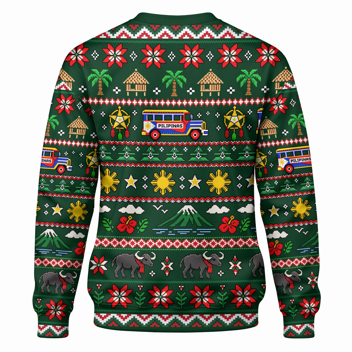 Philippines Filipinos Sweatshirt Maligayang Pasko Pattern Style