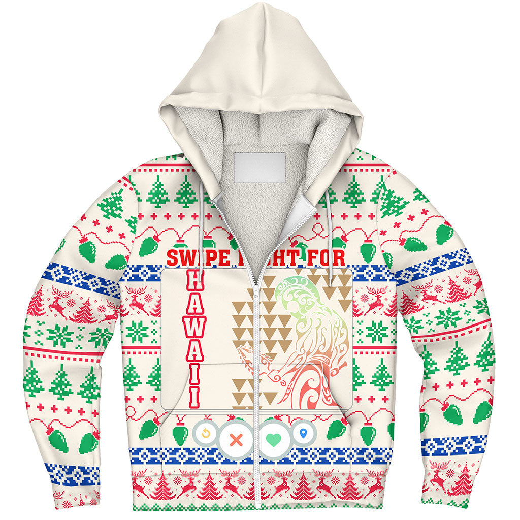 Hawaii Sherpa Hoodie Swipe Right For Hawaii Christmas