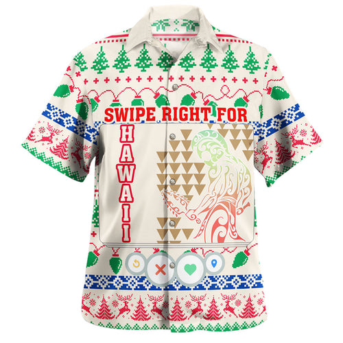 Hawaii Hawaiian Shirt Swipe Right For Hawaii Christmas