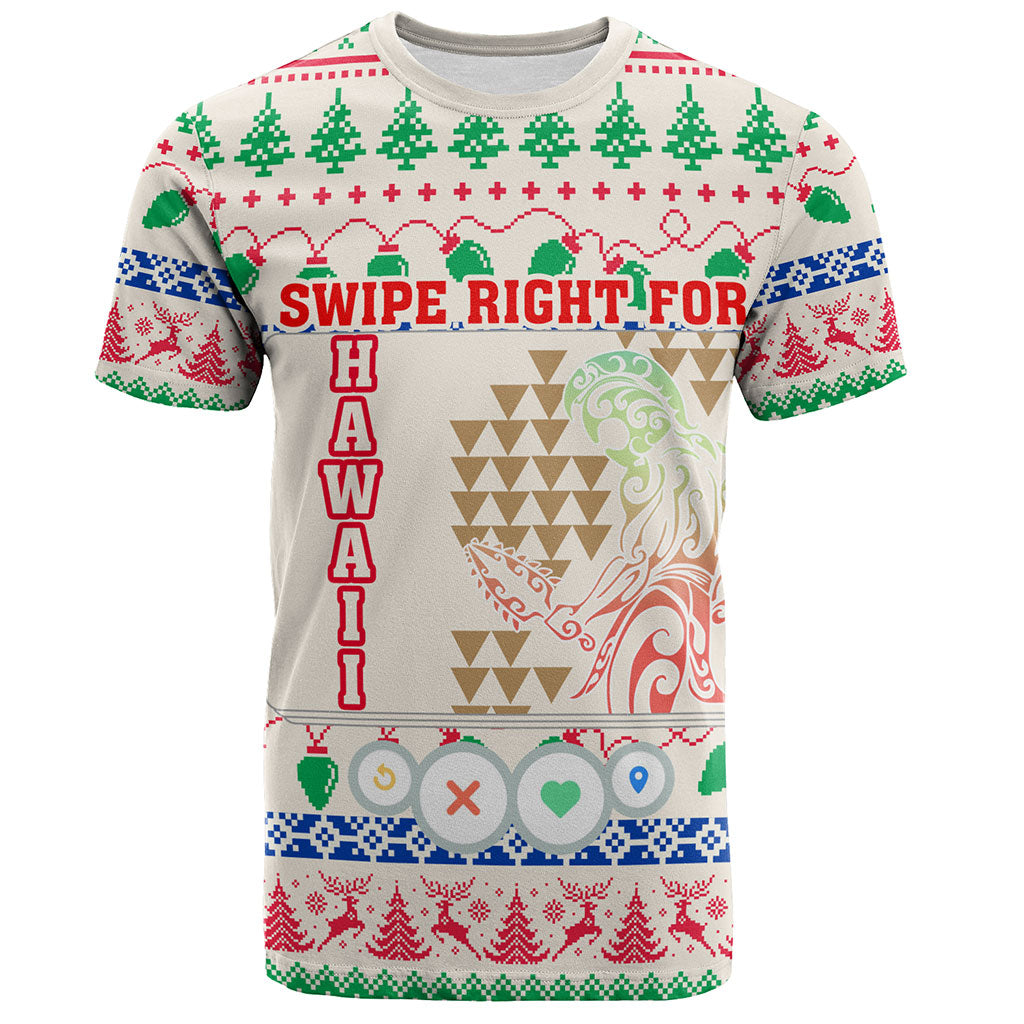 Hawaii T-Shirt Swipe Right For Hawaii Christmas