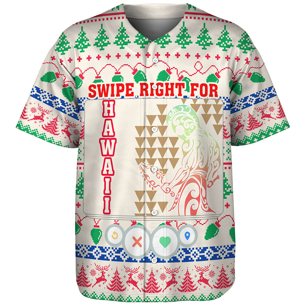 Hawaii Baseball Shirt Swipe Right For Hawaii Christmas