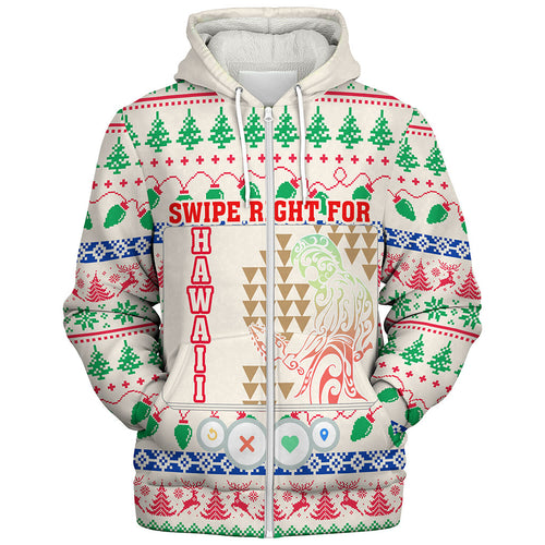 Hawaii Sherpa Hoodie Swipe Right For Hawaii Christmas