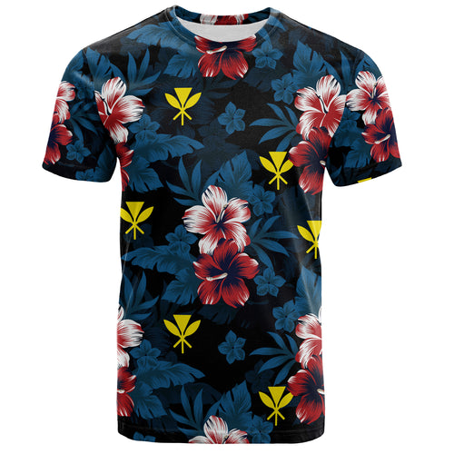 Hawaii T-Shirt Kanaka Islands Pattern Floral