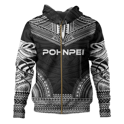Pohnpei Polynesian Chief Hoodie - Black Version