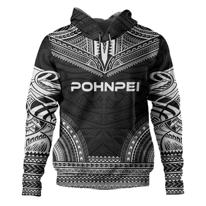 Pohnpei Polynesian Chief Hoodie - Black Version