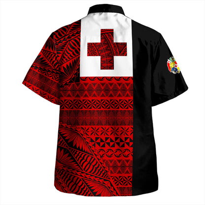 Tonga Hawaiian Shirt Flag Ngatu Pattern Style