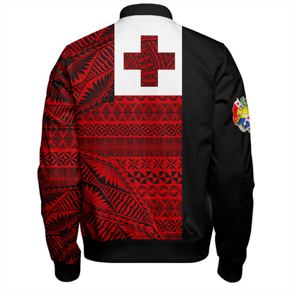 Tonga Bomber Jacket Flag Ngatu Pattern Style