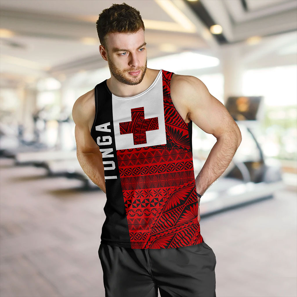 Tonga Tank Top Flag Ngatu Pattern Style