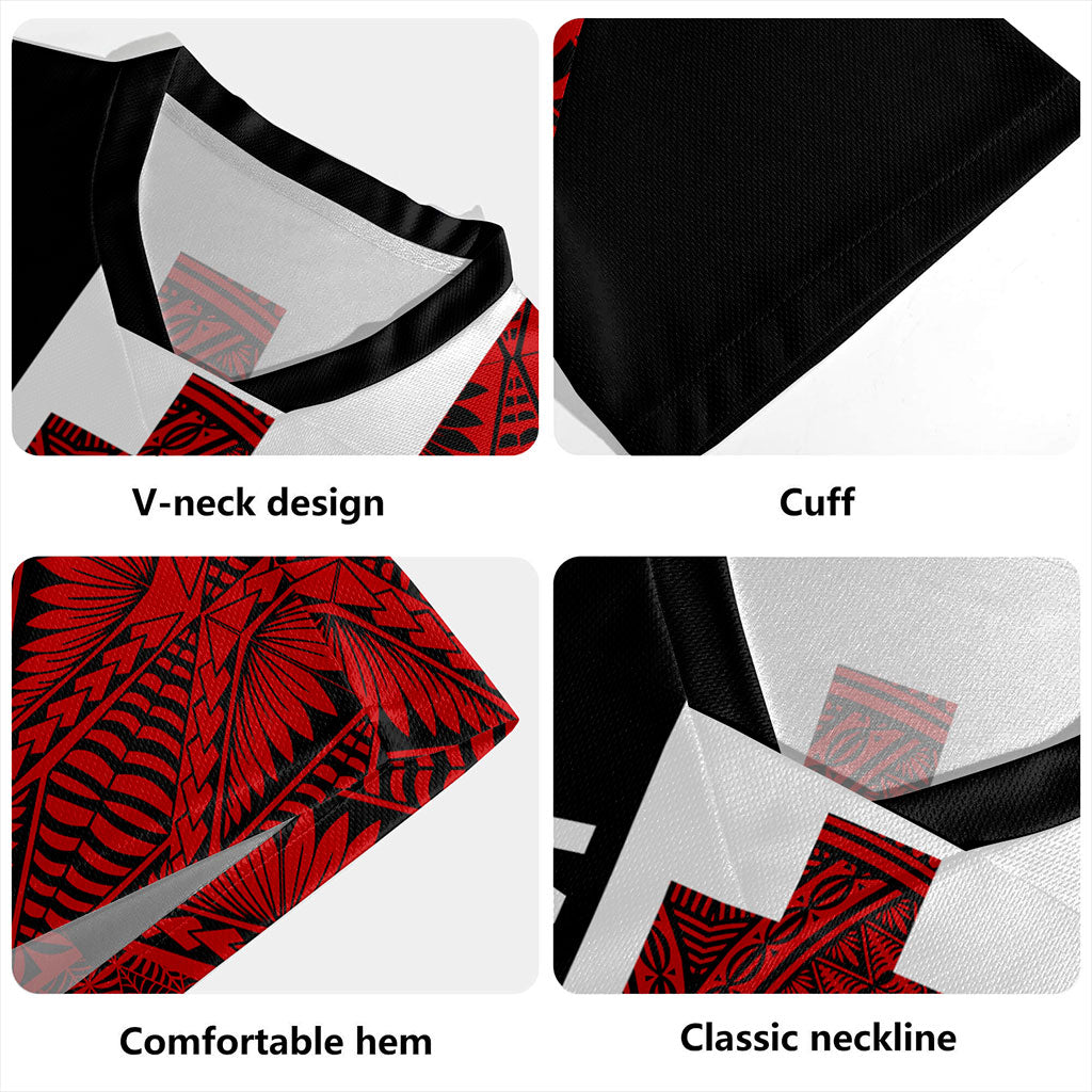 Tonga Rugby Jersey Flag Ngatu Pattern Style