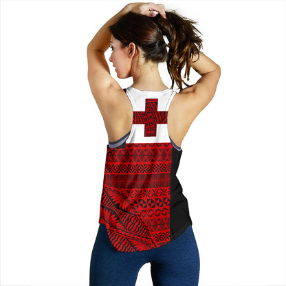 Tonga Women Tank Flag Ngatu Pattern Style