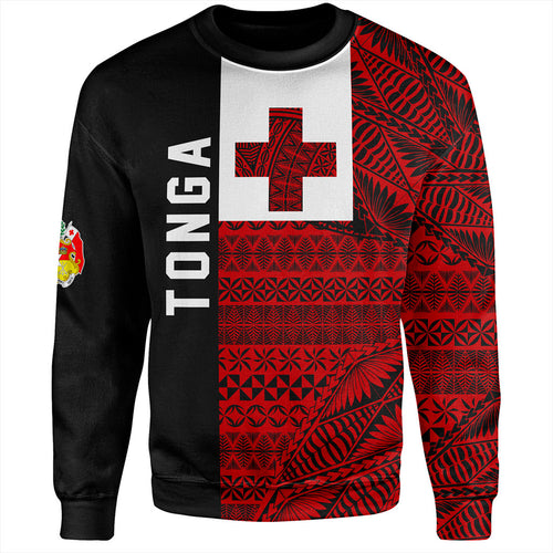 Tonga Sweatshirt Flag Ngatu Pattern Style