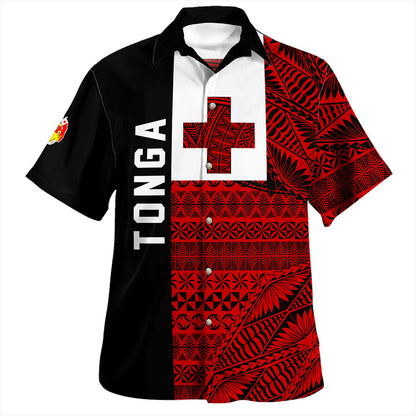 Tonga Hawaiian Shirt Flag Ngatu Pattern Style