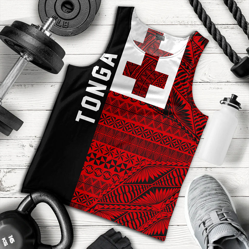Tonga Tank Top Flag Ngatu Pattern Style