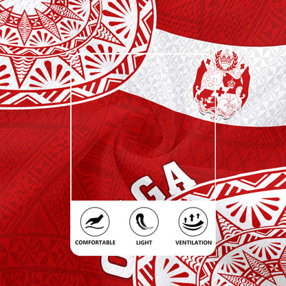 Tonga Rugby Jersey Kingdom of Tonga Ngatu Pattern Circle