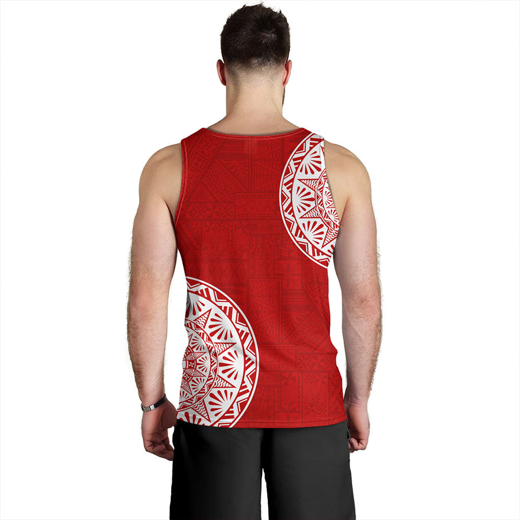 Tonga Tank Top Kingdom of Tonga Ngatu Pattern Circle