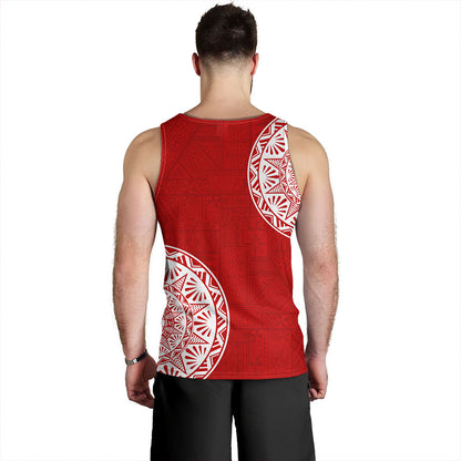 Tonga Tank Top Kingdom of Tonga Ngatu Pattern Circle
